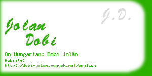 jolan dobi business card